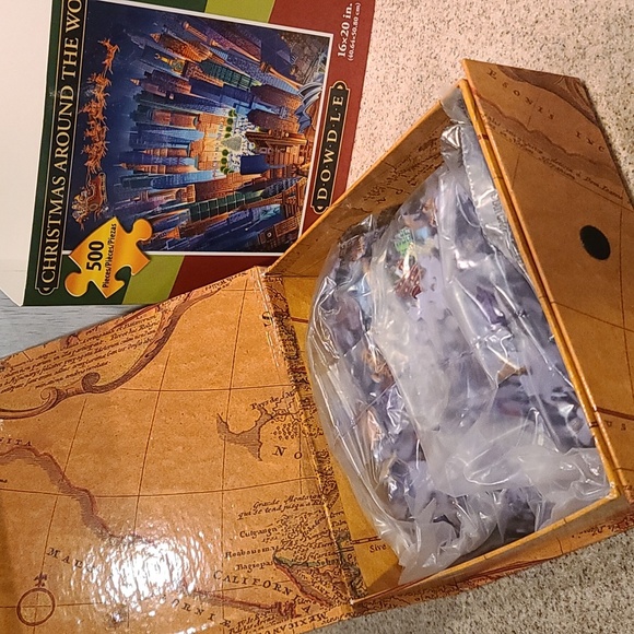 PUZZLE Christmas Around the World by Dowdle NIB 500 pc - Picture 3 of 8